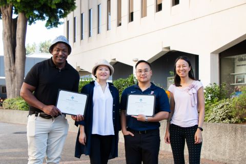 Outstanding Student award recipients with AABoard community members